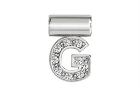 Ciondolo SeiMia argento lettera G con zirconi