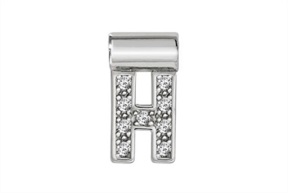 Charm SeiMia silver H letter with zircons Nomination