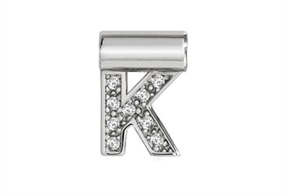 Ciondolo SeiMia argento lettera K con zirconi