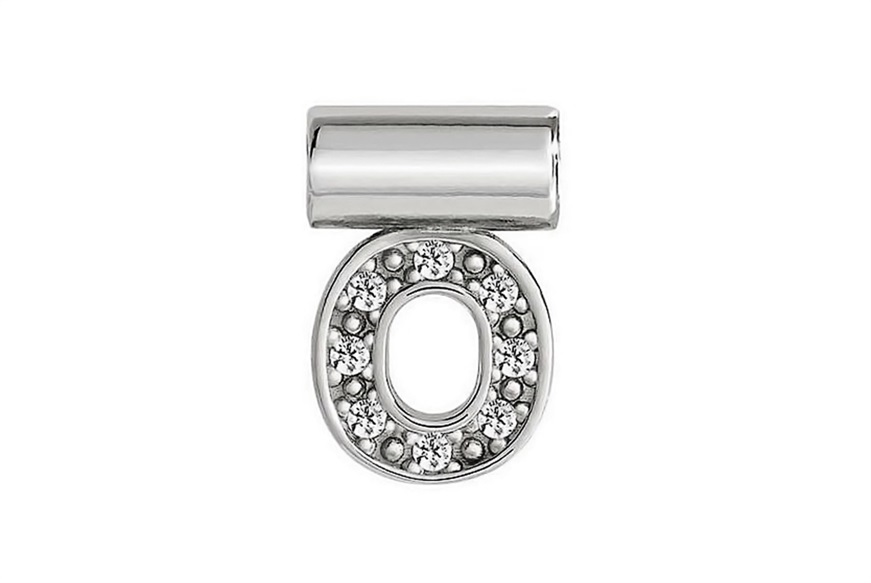 Charm SeiMia silver O letter with zircons Nomination