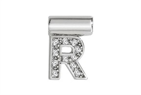 Ciondolo SeiMia argento lettera R con zirconi