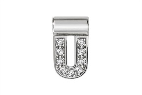 Charm SeiMia silver U letter with zircons Nomination