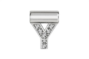 Charm SeiMia silver Y letter with zircons Nomination