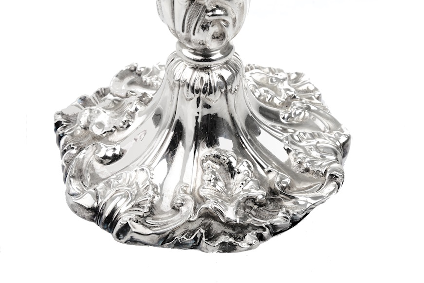 Coppia di candelieri argento 500 grammi Sheffield (GB) 1838-1839 Selezione Zanolli