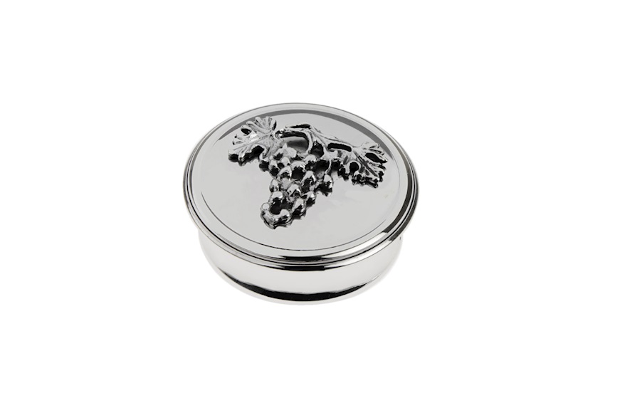 Pill box silver with grape decoration Selezione Zanolli