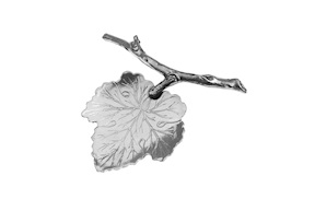 Branch with leaf silver Selezione Zanolli