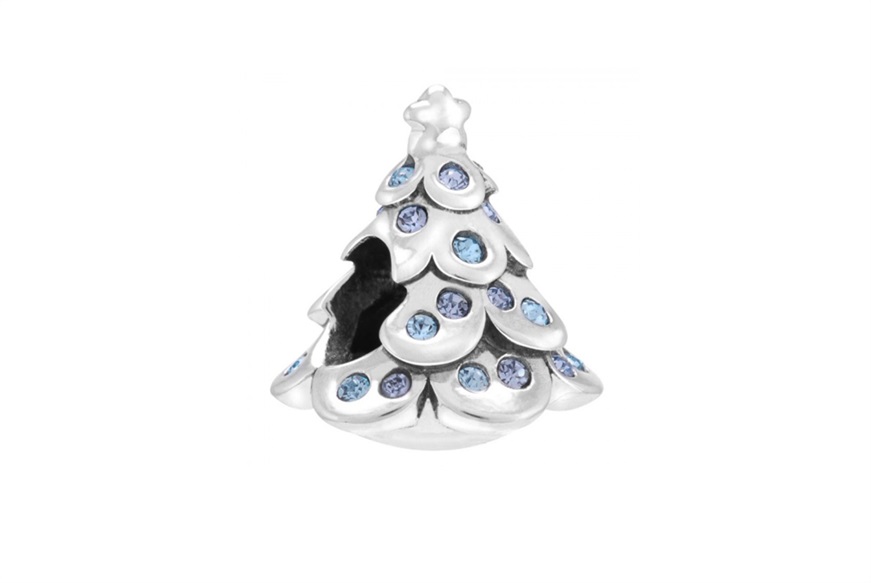 Charm Frozen silver Blue fir Chamilia