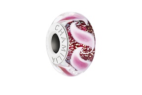 Charm Colori argento Murano acque danzanti