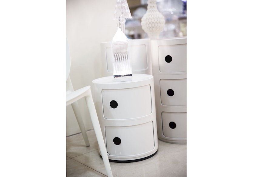 Cassettiera Componibile a due elementi colore bianco Kartell