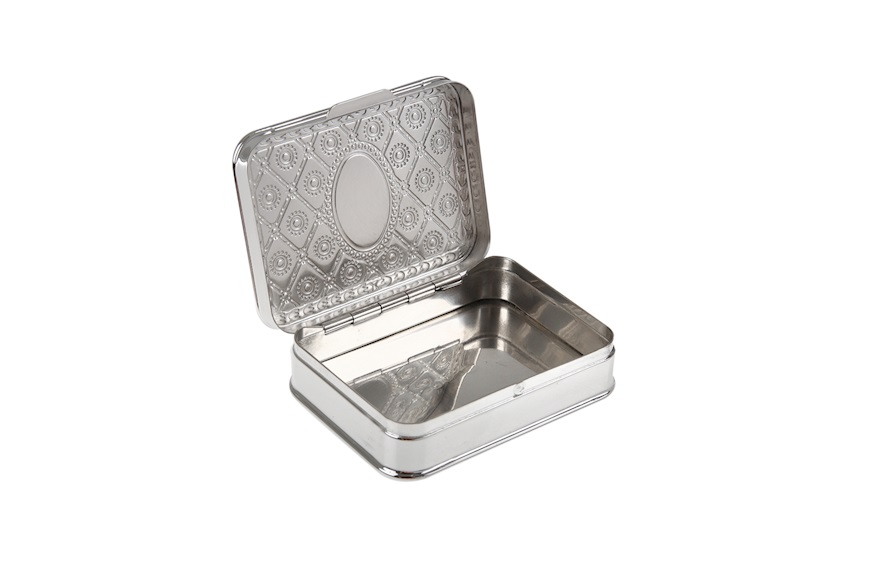 Rectangular pill box silver with engraving Selezione Zanolli