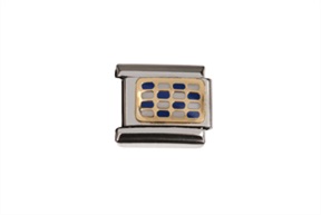 N letter nautical alphabet Composable steel gold and enamel Nomination