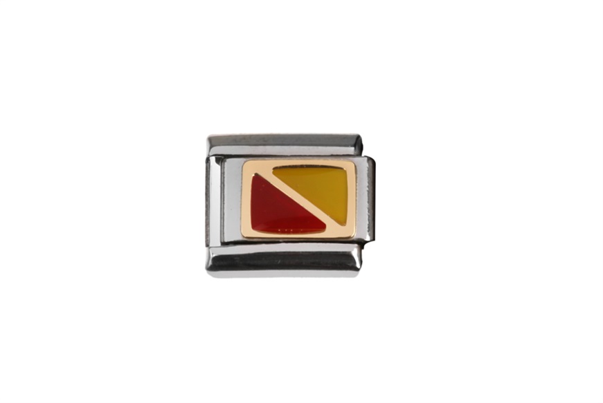 O letter nautical alphabet Composable steel gold and enamel Nomination