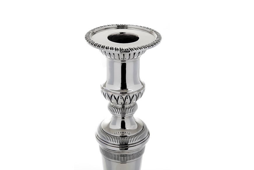 Candlestick silver one flame Selezione Zanolli