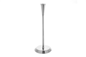 Candlestick Moderno silver one flame Selezione Zanolli