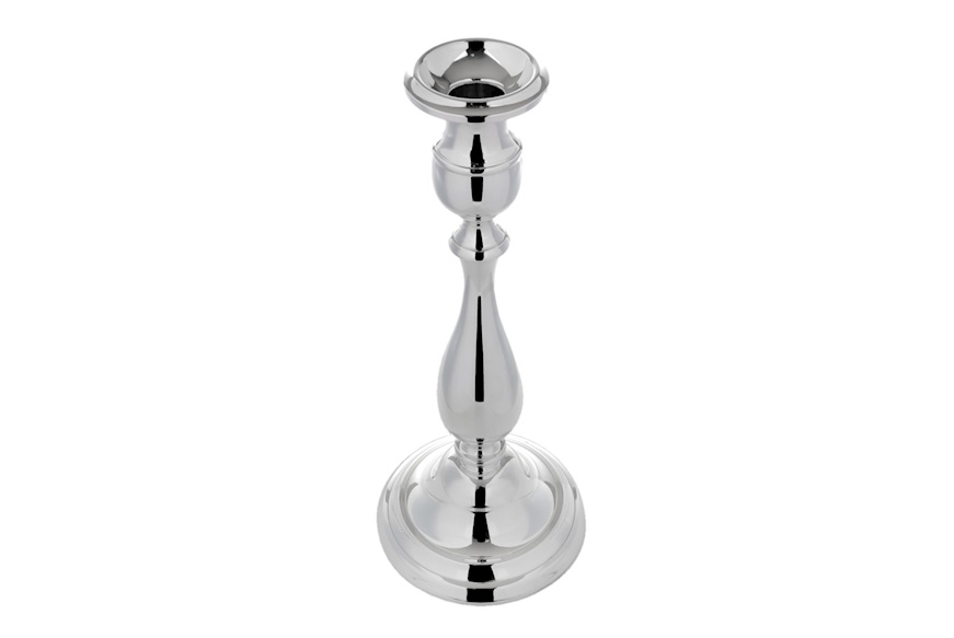 Candlestick silver with one flame in English style Selezione Zanolli