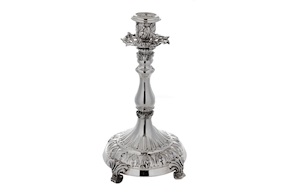 Candlestick silver one flame Selezione Zanolli