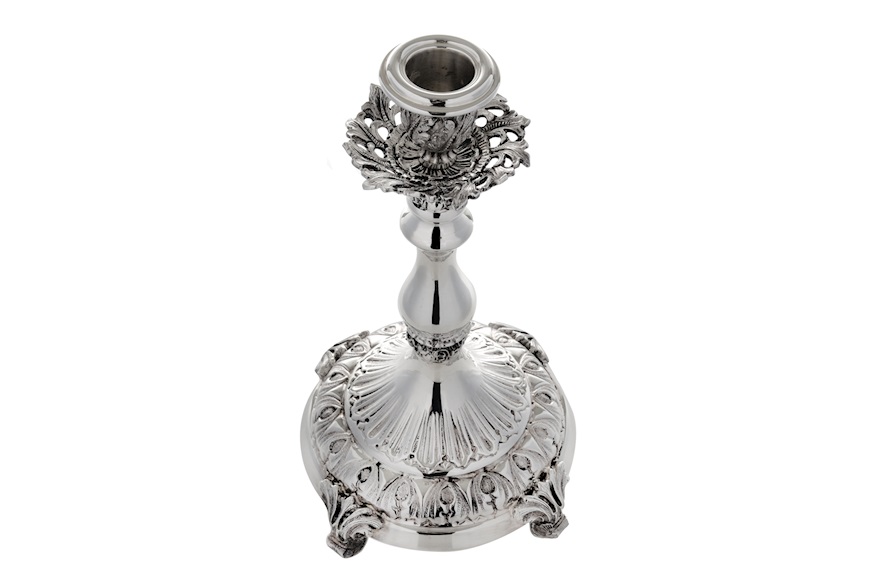 Candlestick silver one flame Selezione Zanolli