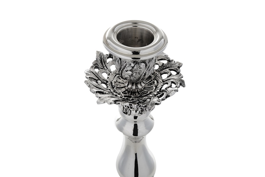 Candlestick silver one flame Selezione Zanolli