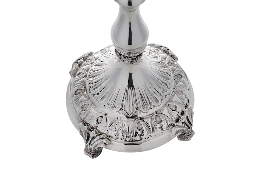 Candlestick silver one flame Selezione Zanolli