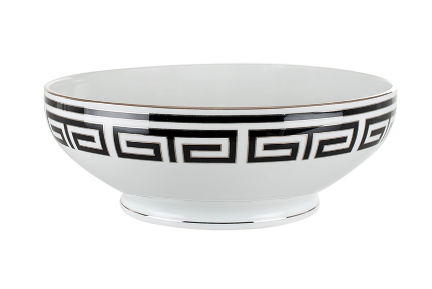 Salad Bowl Labirinto Nero porcelain Richard Ginori