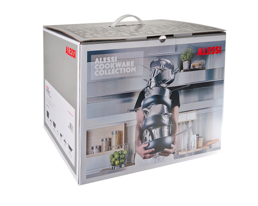 Pots set Mami steel 7 pieces Alessi