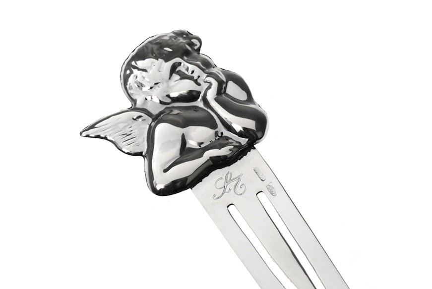 Paper knife and bookmark silver with cherub Selezione Zanolli