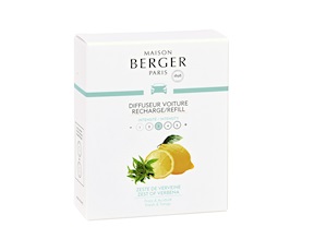 Ricarica diffusore auto 2 pezzi alla fragranza Zeste de Verveine Maison Berger Paris