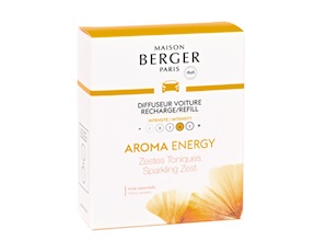 Ricarica diffusore auto Aroma Energy 2 pezzi alla fragranza Zestes Toniques Maison Berger Paris