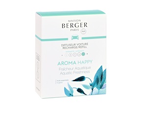 Ricarica diffusore auto Aroma Happy 2 pezzi alla fragranza Fraicheur Aquatique Maison Berger Paris