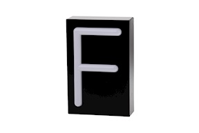 Lettera luminosa Rebus F Pusher