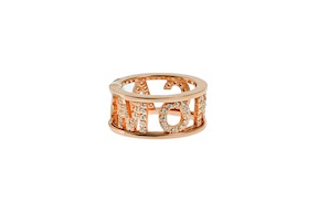 Ring My name is silver with zircons Selezione Zanolli