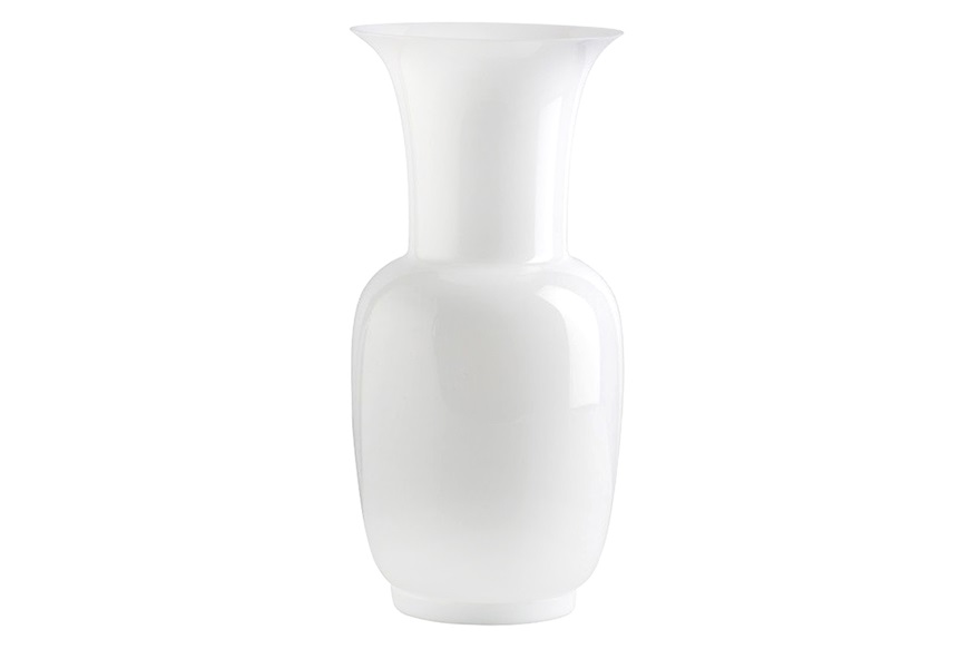 Vase Opalino Murano glass milk white Venini
