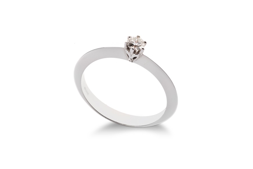Solitario oro 750‰ con diamante Selezione Zanolli