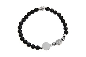 Bracelet My Saint silver and black agate Maria Cristina Sterling