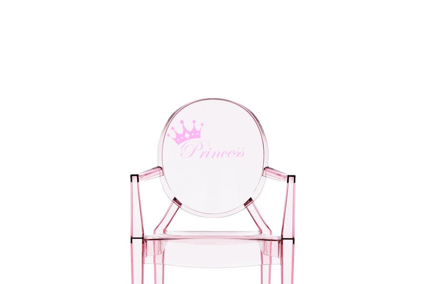 Sedia Lou Lou Ghost rosa principessa Kartell