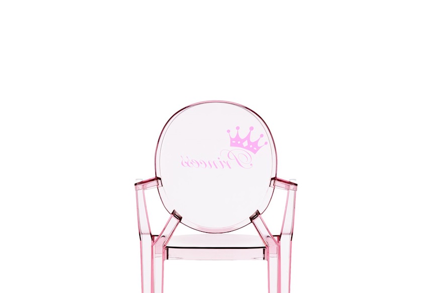 Sedia Lou Lou Ghost rosa principessa Kartell
