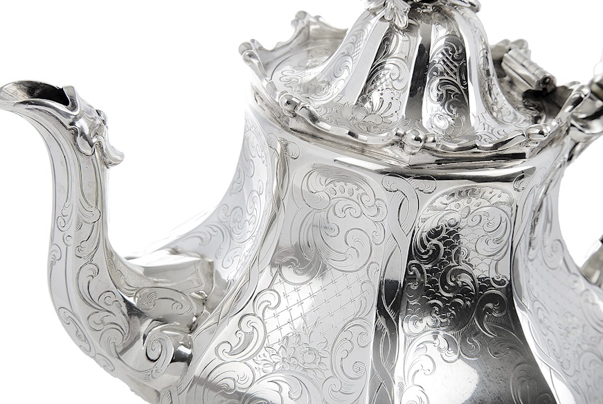 Teiera argento 786 grammi Edimburgo (GB) 1849-1850 Selezione Zanolli