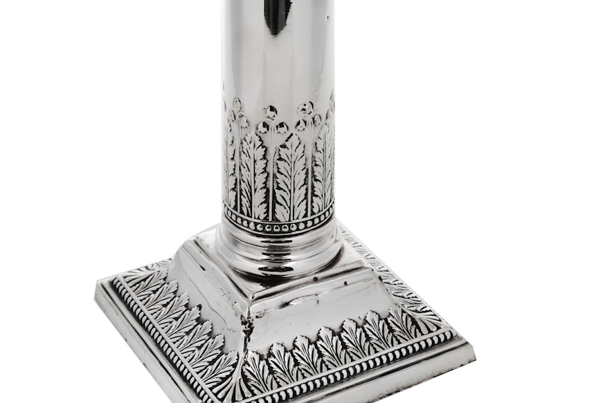 Coppia di candelieri argento Sheffield (GB) fine XIX secolo Selezione Zanolli