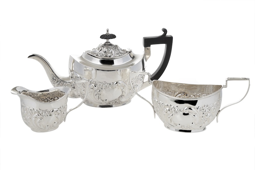 Tea set silver 446 grammi Birmingham (GB) 1898-1899 Selezione Zanolli