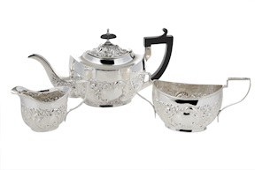 Tea set silver 446 grammi Birmingham (GB) 1898-1899 Selezione Zanolli