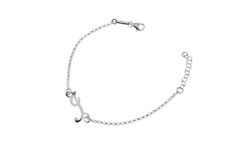 Bracciale argento con lettera “I” Selezione Zanolli