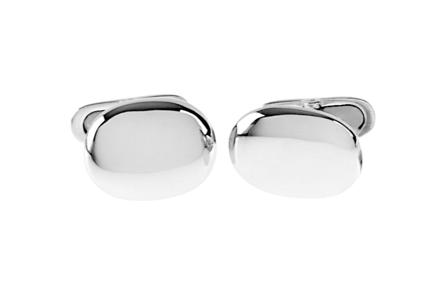 Cufflinks silver smooth oval Selezione Zanolli