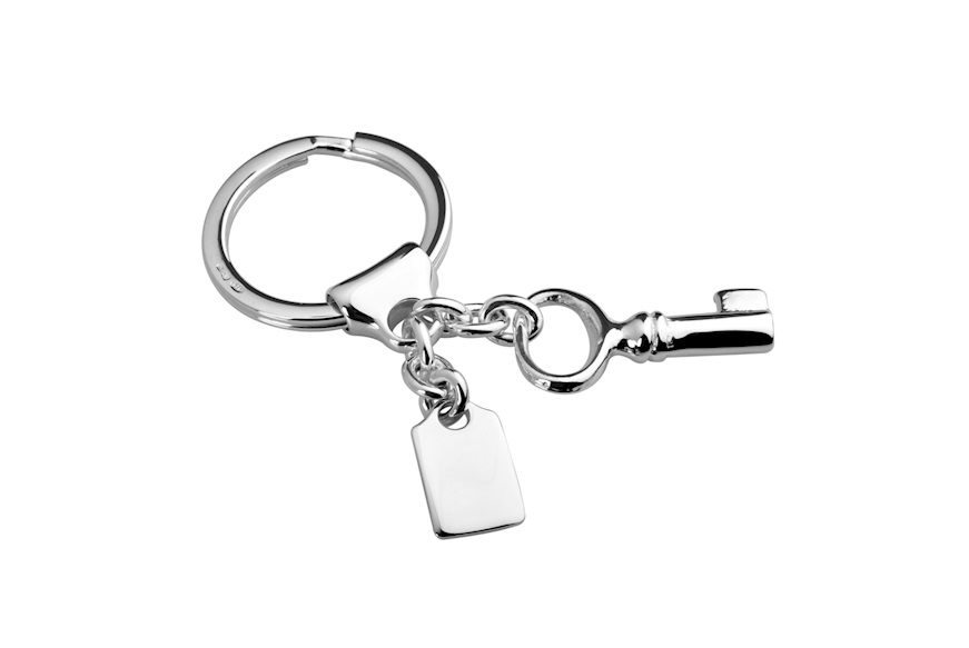 Keychain Key silver with plate Selezione Zanolli