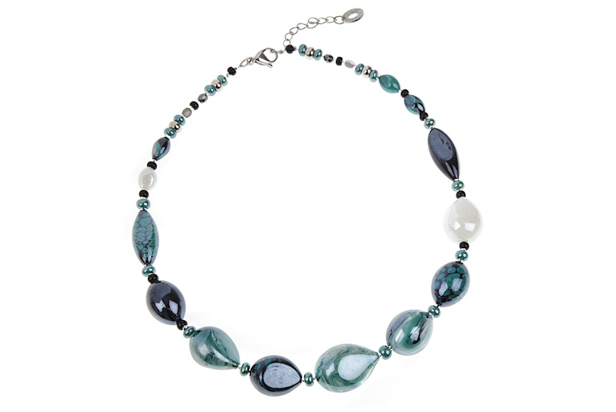 Collana Crevan verde e nero Antica Murrina