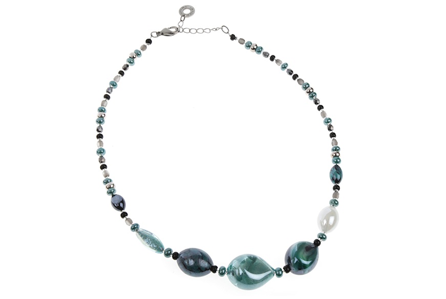 Collana Crevan verde e nero Antica Murrina
