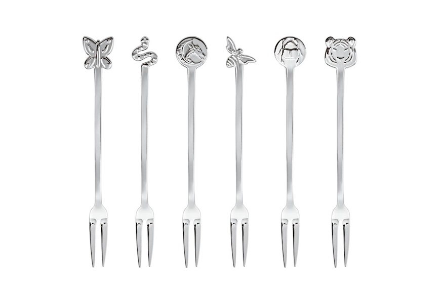 Party fork set Party Fashion steel 6 pieces Sambonet