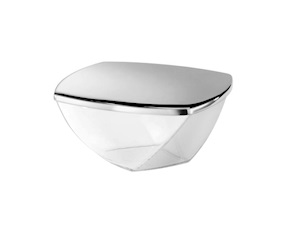 Grated cheese pot Lucy steel Sambonet