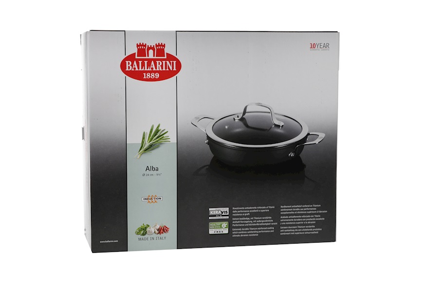 Pan Alba two handles and lid Ballarini