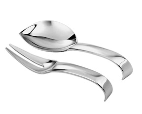 Spoon and fork set Living steel Sambonet