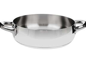 Casseruola bassa due manici Mami acciaio Alessi